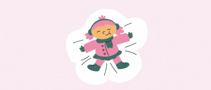 Mädchen mit starkem Immunsystem im Schnee