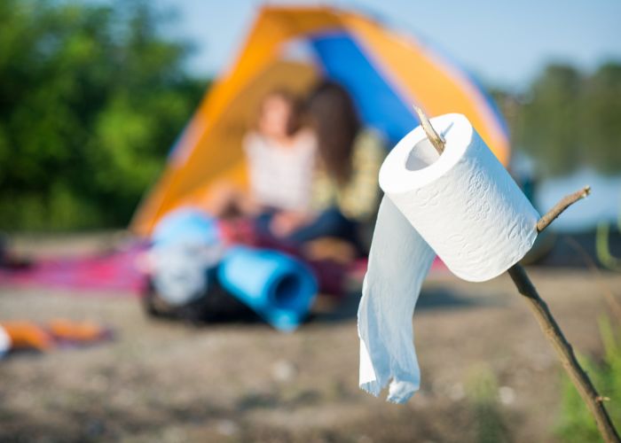 Reisedurchfall - Klopapier beim Camping