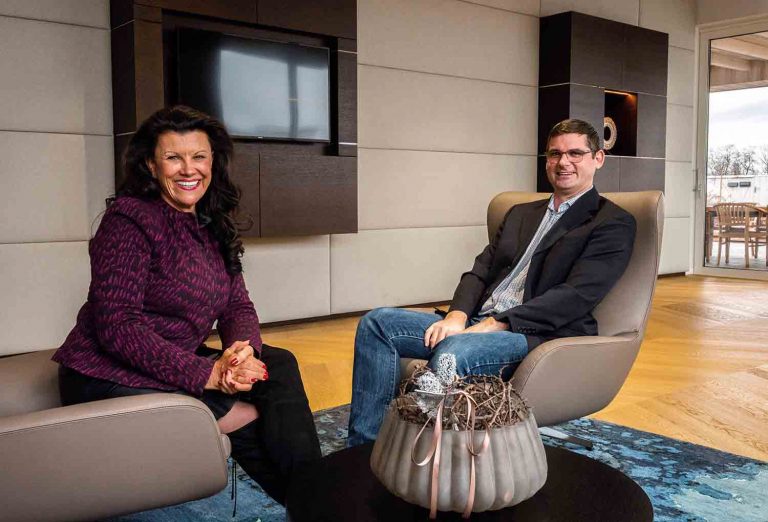 Prof. Frauwallner mit Prof. Castellani im Gespräch