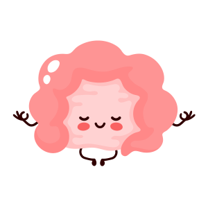 Salud Intestinal - Intestino haciendo yoga